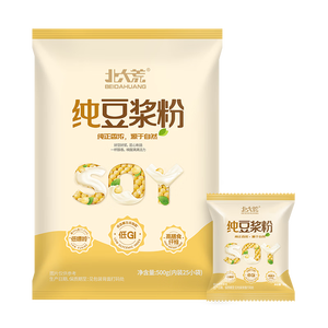 北大荒无添加糖纯豆浆500g（25包）非转基因高纤高蛋白低gi冲饮谷物早餐