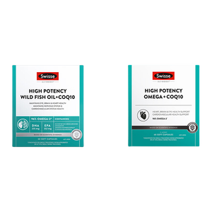 Swisse斯维诗 96%高纯度鱼油辅酶Q10 60粒*3 Omega-3黑绷带鱼油