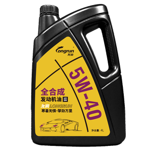 龙润润滑油 全合成汽机油 发动机润滑油 5W-40 SN级 4L 汽车保养