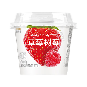 卡士（CLASSY.KISS）【全程冷链】草莓树莓果粒鲜酪乳100g*6杯 低温酸奶 风味发酵乳