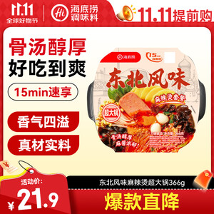 海底捞自热火锅 方便速食分享装 东北风味麻辣烫超大锅366g