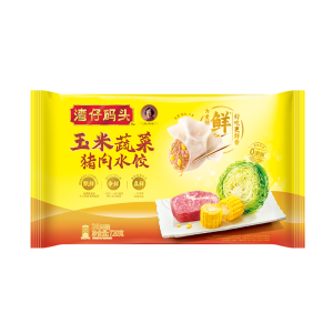 湾仔码头玉米蔬菜猪肉水饺720g36只早餐速食半成品面点速冻饺子