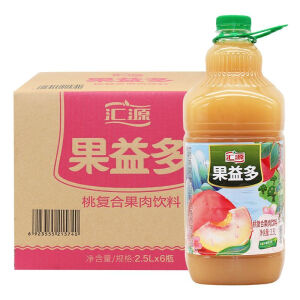 汇源果汁大桶2.5L*6桶整箱饮料批发多口味任选家宴聚餐用多省 汇源桃汁2.5L*6桶整箱