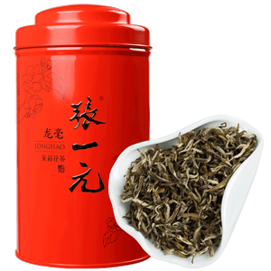 张一元茉莉花茶叶龙毫明前茶新春茶浓香型伴手礼茉莉绿茶特种100g礼盒装