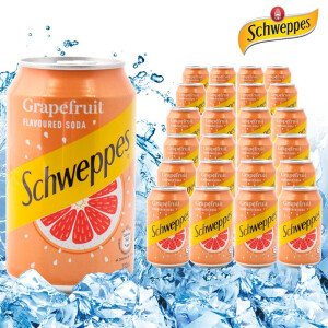 玉泉（schweppes）香港进口玉泉西柚味汽水330毫升易拉罐碳酸饮料可整箱批发 西柚味汽水330ml*24罐