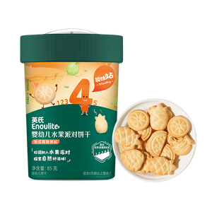 英氏婴幼儿宝宝零食饼干蜜瓜猕猴桃味 儿童辅食饼干练认知85g
