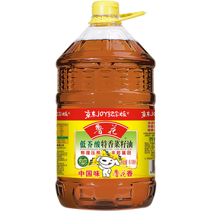 鲁花 【保真菜籽油】食用油 低芥酸特香菜籽油 6.18L   物理压榨