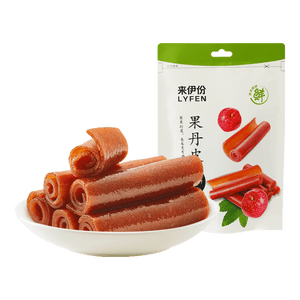 来伊份果丹皮125g 山楂卷蜜饯果干果片儿童怀旧零食酸甜办公室小吃