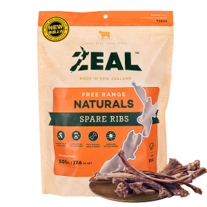 真挚（ZEAL）新西兰进口ZEAL真挚狗零食风干耐咬磨牙骨天然磨牙棒多口 风干小牛肋骨500g