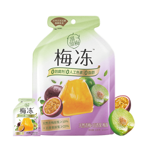 溜溜梅【时代少年团同款】果冻天然梅冻 百香果味 120g 果浆果汁鲜榨0脂