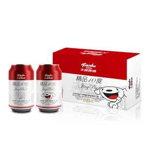 天湖啤酒精品10度330ml*24罐 清爽口感辽宁特产啤酒京东自营整箱装