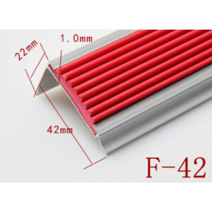 CLCEY全铝合金防滑条厂家楼梯防滑条学校商场台阶踏步包角扣条防撞条 F-42