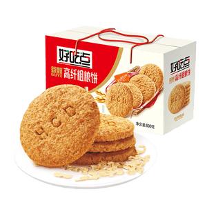好吃点高纤粗粮饼800g 饼干礼盒 办公室休闲零食早餐饼干代餐推荐