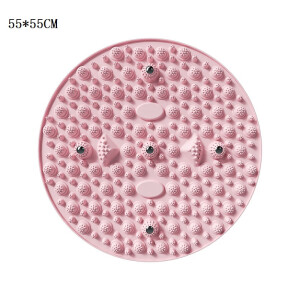 加大加厚款指压板垫足底瑜伽垫足底按摩垫超痛脚趾运动圆形板 粉色