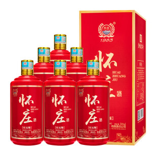 怀庄酒 红运版 53度酱香型白酒 500ml*6瓶 整箱装（内含礼袋）