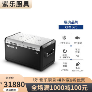 洛施芙（LOSEFU）德国车载冰箱旅行冷藏箱后备箱德国冷藏桶旅行Dometic多美达压缩 CFX375DZ