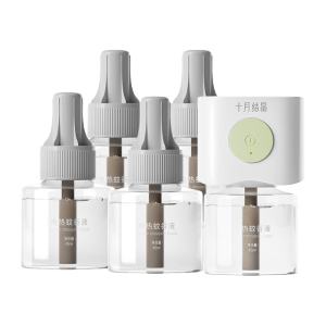 十月结晶蚊香液无味电蚊香 全家适用驱蚊液5液+1器