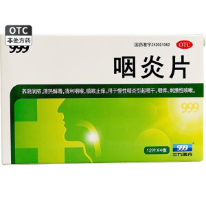 [999] 咽炎片 0.26g*48片/盒 1盒装 正品保障