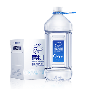 5100西藏冰川天然饮用水4L*4瓶 整箱装 大桶装矿物质均衡活泉泡茶水