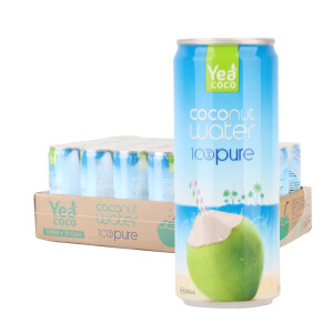 椰裹椰裹（yeacoco）越南椰子水  果肉饮料果汁24罐 椰裹椰子水320ml*24罐 罐