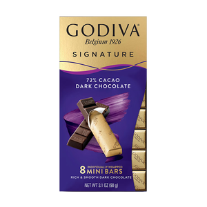 歌帝梵（Godiva）醇享72%可可进口高端黑巧克力90g独立装 出游解馋零食 下午茶
