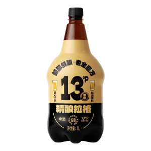 鲸都鲜酿啤酒X老金磨方联名13P黑金精酿啤酒拉格 1L 1桶 单瓶装 尝鲜装