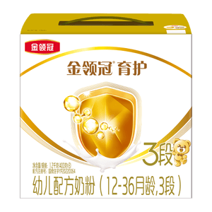 伊利金领冠育护幼儿配方奶粉3段12-36个月1200g*1盒【5倍DHA好脑力】