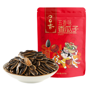 MAOKE口口香五香味瓜子500g/袋炒货小吃大颗粒休闲零食宿舍团购大包装