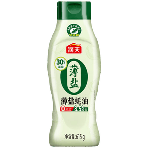 海天蚝油 薄盐耗油 0添加防腐剂 615g 挤挤装 点蘸 调味品