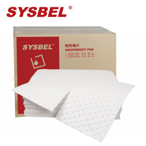 西斯贝尔/SYSBEL OP0002W 轻型油类吸附棉片白色 40*50cm 100片装