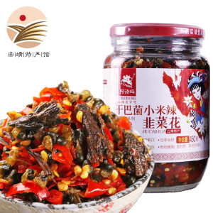 阿诗玛小米辣韭菜花 瓶装450g 云南曲靖特产 咸菜下饭菜配菜 干巴菌小米辣韭菜花450g*1瓶