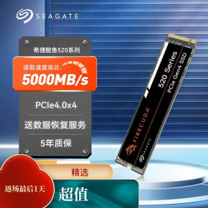 希捷（Seagate） M.2固态硬盘高速PCIe4.0x4游戏ssd固态530NVMe酷玩520 酷玩520-1T