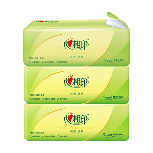 心相印抽纸茶语纸巾面巾纸卫生纸茶叶压花擦手巾母婴适用便携纸抽 3包体验装