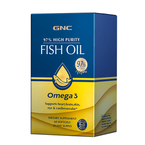 GNC健安喜97%高纯度epa鱼油omega3非鱼肝油【27年1-4月随机】60粒/盒