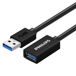 飞利浦（PHILIPS）USB3.0延长线公对母 高速传输数据连接线电脑U盘鼠标键盘打印机充电器分线器扩展加长线3米SWR1526