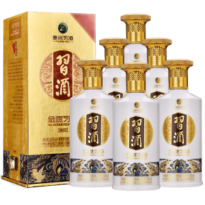 习酒 金质 酱香型白酒 53度 500mL 6瓶 整箱装(含礼品袋)