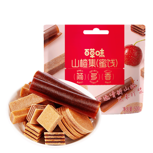 百草味山楂集500g 山楂片果丹皮山楂条山楂卷果干蜜饯休闲零食tttttt