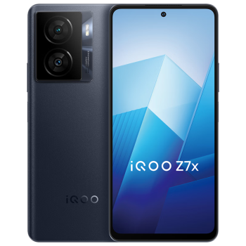 vivo iQOO Z7x 8GB+256GB 深空黑 80W闪充 6000mAh巨量电池 骁龙695 120Hz竞速屏 5G手机iqooz7x