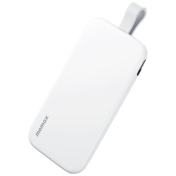 自带线充电宝22.5W超级快充10000毫安时苹果PD20W快充大容量移动电源适用于苹果华为小米 【白色】10000mAh