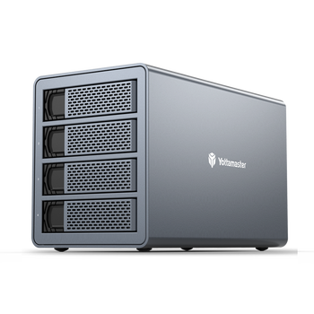 Yottamaster菊花链硬盘柜2.5/3.5英寸多盘位机械/SSD固态硬盘存储柜10Gbps 为NAS扩容 四盘位FS4C3