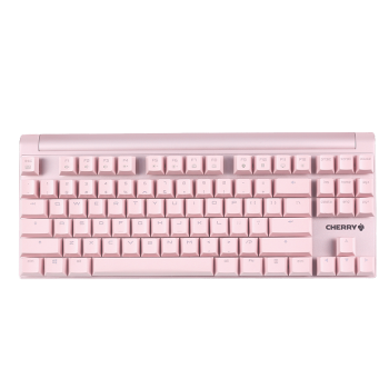 樱桃（CHERRY）MX8.0 G80-3888HXAEU-9粉 机械键盘 有线游戏键盘 七夕情人节 87键RGB背光 粉色 樱桃茶轴