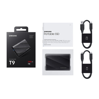 三星（SAMSUNG）1TB Type-c USB 3.2 移动固态硬盘（PSSD）T9 玄影黑 NVMe读速2000MB/s 手机直连笔记本外接 