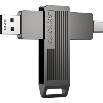 ���루Lenovo��256GB Type-C USB3.2 �ֻ�����U��SX5Pro ��500MB/s д430MB/s ȫ����˫�ӿ� �칫�๦�� ��ɫ