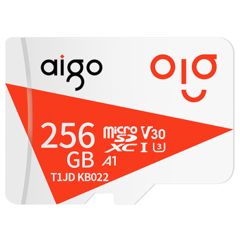 爱国者（aigo）256GB TF（MicroSD) 内存卡T1JD读速100MB/s存储卡行车记录仪高速卡摄像机监控无人机相机