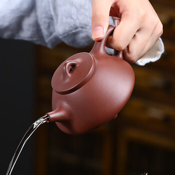 京东京造 宜兴紫砂壶 原矿紫砂 泡茶壶功夫茶具 子冶石瓢壶200ml 229