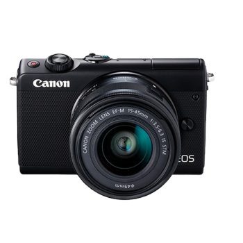 佳能（Canon） 佳能m200 微单相机 高清美颜自拍单电vlog相机 家用旅游照相机 M200 15-45mm 黑色套机 官方标配【不含内存卡/相机包/大礼包等】