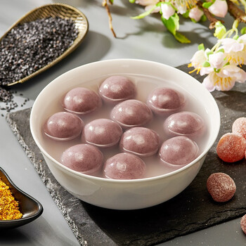 五芳斋 武汉汤圆 彩皮黑糯米黑芝麻汤圆480g 24只 速冻汤圆 早餐 点心