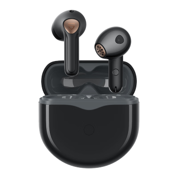 泥炭（SoundPEATS）真无线蓝牙耳机 Hi-Res半入耳式TWS运动耳机 泥炭蓝牙耳机 通话降噪 蓝牙5.3适用苹果手机 Air4 Lite 星光黑