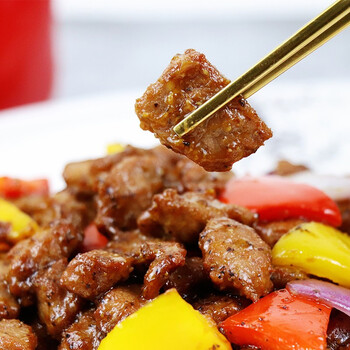 紫光园黑椒牛肉粒250g预制菜方便菜生鲜半成品菜方便速食清真食品北京