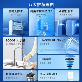 СףMI׼Ҿˮþˮ1000G ȫʱ޳ˮʡˮ5RO͸ ֱˮ ׼Ҿˮ1000G